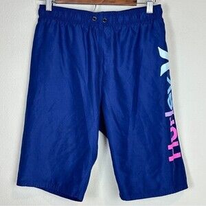 Hurley Navy Youth 10 inch Swim Trunks XL